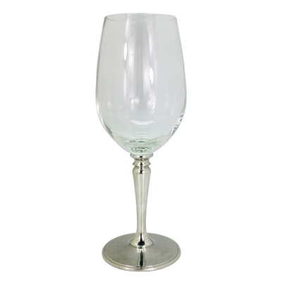 Wine Glass w/ Pewter Stem