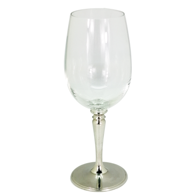 Wine Glass w/ Pewter Stem