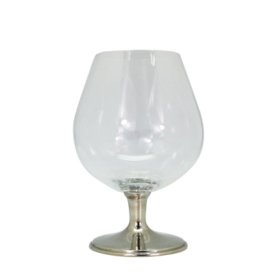 Brandy Cognac Crystal Glass w/Pewter Stem