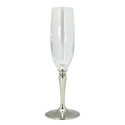 Champagen Crystal Glass w/Pewter Stem