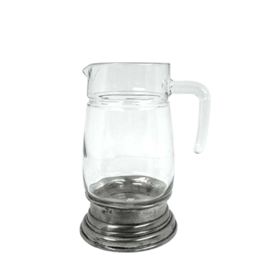 Glass Jug / Pewter Décor 50 oz.