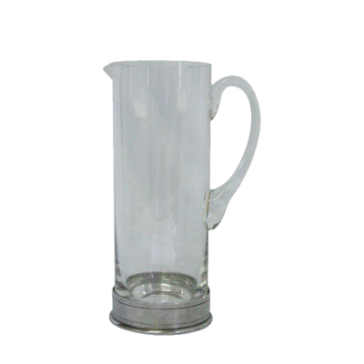 Glass Jug / Pewter Décor