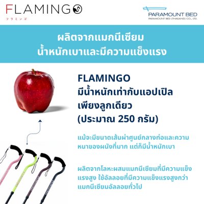 Paramount Bed ไม้เท้าพยุงเดิน รุ่น FLAMINGO น้ำหนักเบา แข็งแรง ทนทาน ปรับความสูงได้ตามการใช้งาน