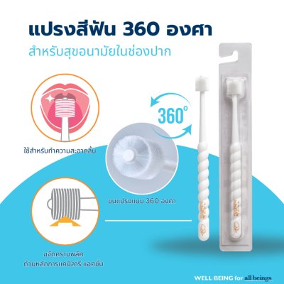 Hakuzo x Paramount Bed แปรงสีฟัน 360 องศา สำหรับสุขอนามัยในช่องปาก