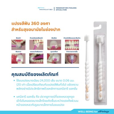 Hakuzo x Paramount Bed แปรงสีฟัน 360 องศา สำหรับสุขอนามัยในช่องปาก