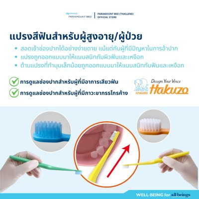 Hakuzo x Paramount Bed แปรงสีฟัน ComfortFit Brush ที่ออกแบบมาเป็นพิเศษสำหรับการดูแลช่องปาก