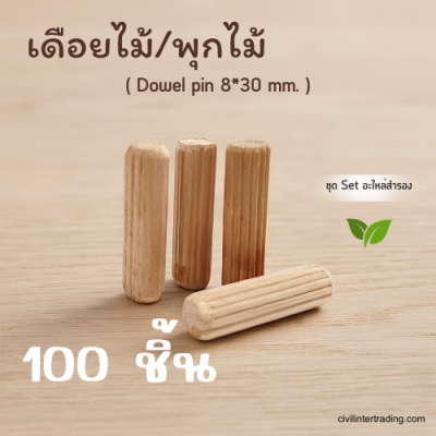 เดือยไม้/พุกไม้DIY เฟอร์นิเจอร์ ขนาด 8*30 มม.