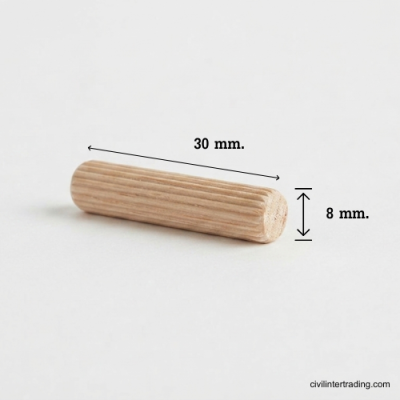 เดือยไม้/พุกไม้DIY เฟอร์นิเจอร์ ขนาด 8*30 มม.