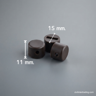 Multi-purpose plastic wall plug, 15 mm size.