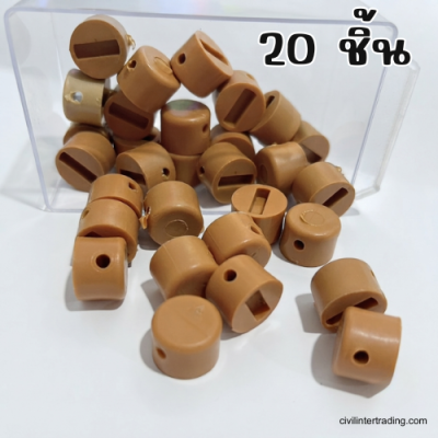 Multi-purpose plastic wall plug, 15 mm size.