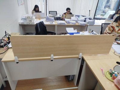 ฉากกั้นโต๊ะทำงาน ไม้ Melamine (รุ่น OMS Series) มีให้เลือก 4 ขนาด (80/120/150/180 cm)