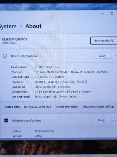 Thinkpad X1 Carbon gen 9