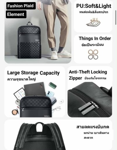 ThinkPlus Damier Bag Y499