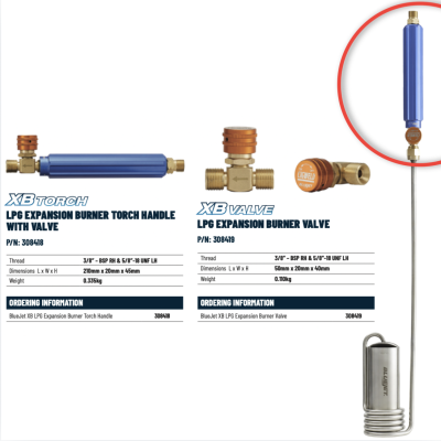 tool kit LPG expansion burner torch valve