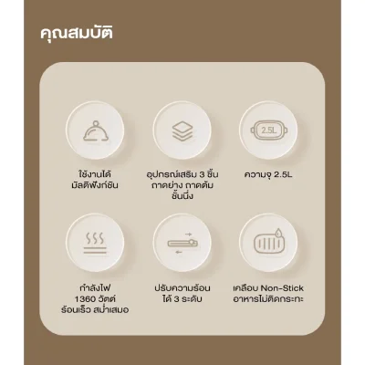 MULTI COOKER & GRILL หม้อไฟฟ้าอเนกประสงค์