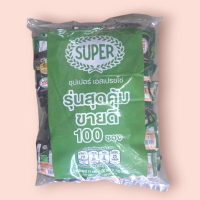 กาแฟซุปเปอร์ เอสเปรสโซ่ 100ซอง สีเขียว
