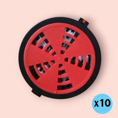 ตลับยาจุดกันยุงสีแดงดำ (แพ็ค10ตลับ)