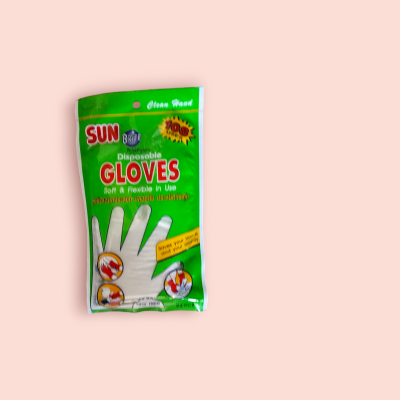ถุงมือพลาสติกซันไบร์  (12ซอง)