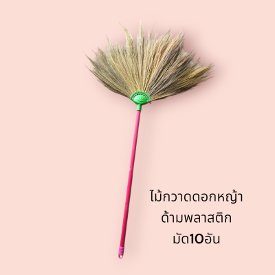 ไม้กวาดดอกหญ้าด้ามพลาสติก(อัน)