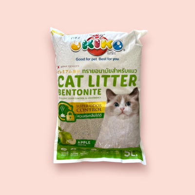 ทรายแมวโอกิโกะ 5 ลิตร กลิ่นแอปเปิ้ล(ถุง)