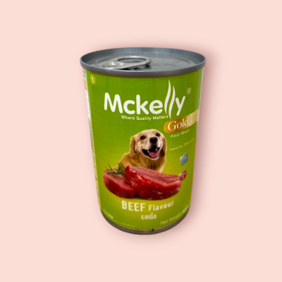 แมกเคลลี่ อาหารเปียกสุนัขกระป๋อง รสเนื้อ400กรัม(กระป๋อง)