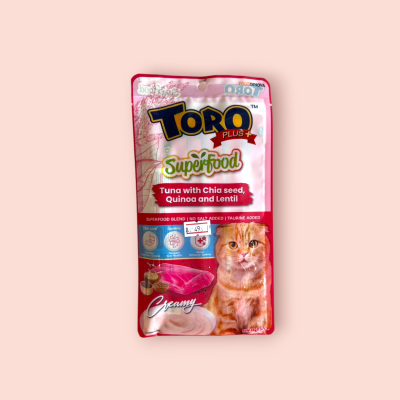 โทโร่ แมวเลีย 5 ชิ้น/ซอง รสทูน่าและธัญพืช(ซอง)