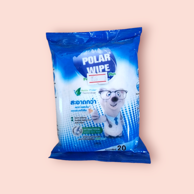 ทิชชู่เปียก โพล่าวิป 20แผ่น 50บาท(ซอง)
