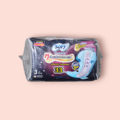 โซฟี กลางคืน หลับสนิท 33ซม 3ชิ้น(แพ็ค6ซอง)