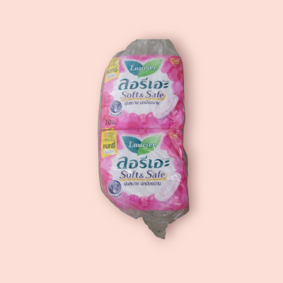 ลอริเอะ แมกซี่ กลางวัน นุ่มสบาย ไม่มีปีก 20ชิ้น  (แพ็ค6ซอง)