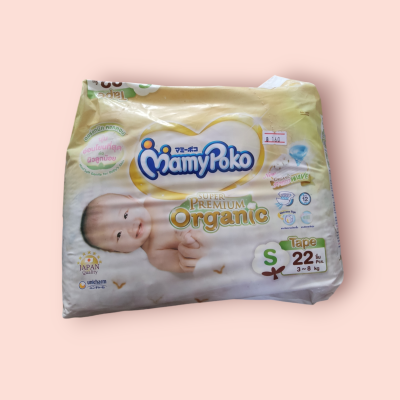 มามี่ พรีเมี่ยม ออแกนิค S 22ชิ้น เทป(ห่อ)