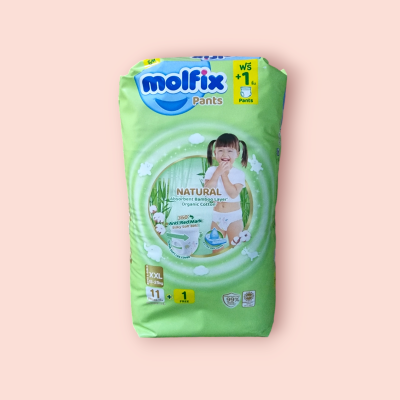 โมฟลิก กางเกงผ้าอ้อม XXL ฟ้า 11ชิ้น