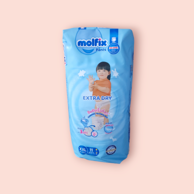 โมฟลิก กางเกงผ้าอ้อม XXL เขียว 11ชิ้น