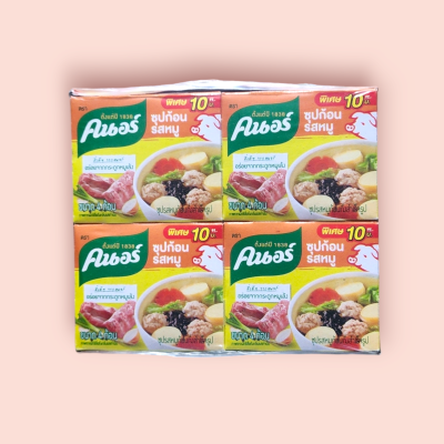 คนอร์ซุปก้อนรสหมู 40กรัม (แพ็ค12ชิ้น)