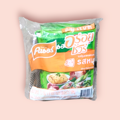 ผงอร่อยชัวร์ รสหมู 70กรัม 11บาท(แพ็ค6ซอง)