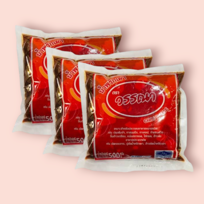 วรรณา น้ำพริกเผา ถุงเติม500กรัม(ซอง)