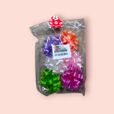 ลิปบิ้นดอกไม้สำเร็จรูป แพ็ค6ดอก