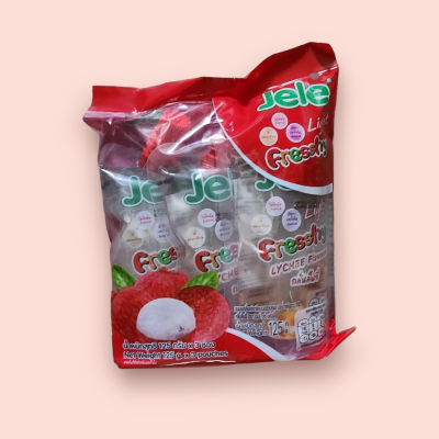 เจเล่เฟรชชี่ 10บาท ลิ้นจี่  (แพ็ค3)