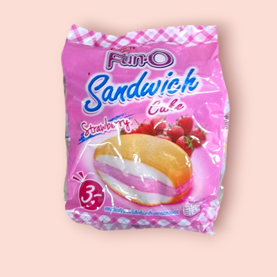 ฟันโอเค้ก สตอเบอรี่ 3บาท(ห่อ)