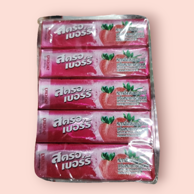 หมากฝรั่งลอตเต้5บาท สตรอเบอรี่(แพ็ค20ชิ้น)