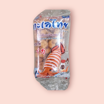 ทะเลไทย ข้าวเกรียบหมึกโชยุ(แพ็ค3ซอง)