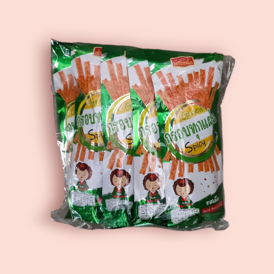 เถ้าแก่เนี้ย เส้นรสเผ็ดสีเขียว 5บาท โหล