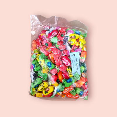 ลุกอมผลไม้คละ 100เม็ด(ถุง)