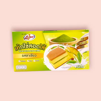 เอวัน เค้กไข่ สอดไส้ชาเขียว 5บาท (โหล)