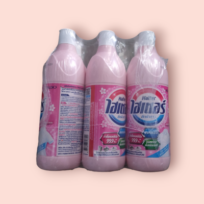 ไฮเตอร์ ซักผ้าขาว 250มล แพ็ค6ขวด ชมพู