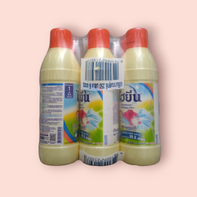 ไฮยีน ผ้าสีและขาว 250มล แพ็ค6ขวด เหลือง