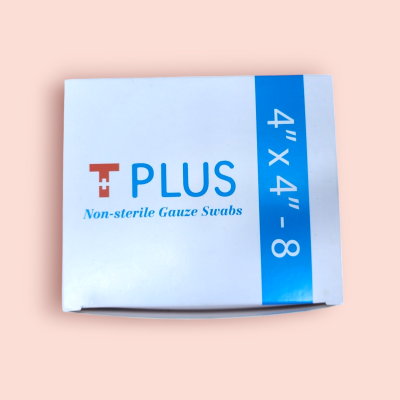 ผ้าก๊อซทีพลัส 4x4 นิ้ว(กล่อง 10 ซอง)