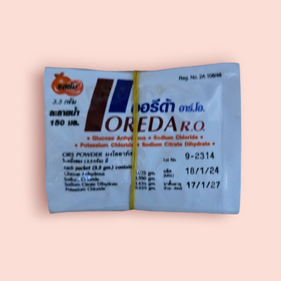 เกลือแร่ออรีด้า บรรเทาอาการทองเสีย (โหล)