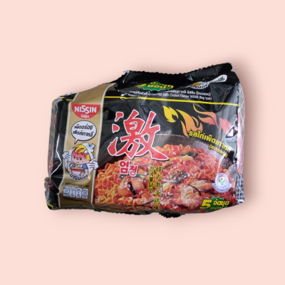 นิชชิน 10บาท ไก่เผ็ดเกาหลีแห้ง60กรัม(แพ็ค5ซอง)