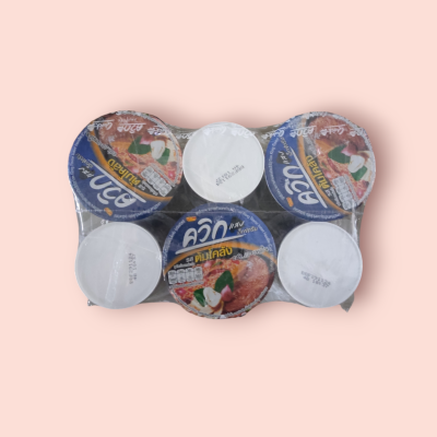 ไวไว คัพ 15บาทต้มโคล้ง60กรัม(แพ็ค6ชิ้น)