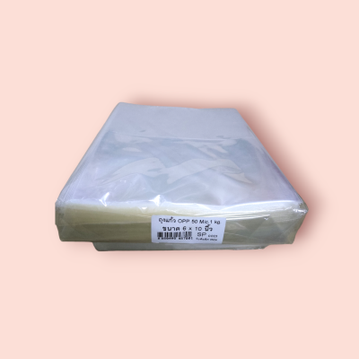 ถุงแก้ว OPP 6*10นิ้ว  1000กรัม(แพ็ค)